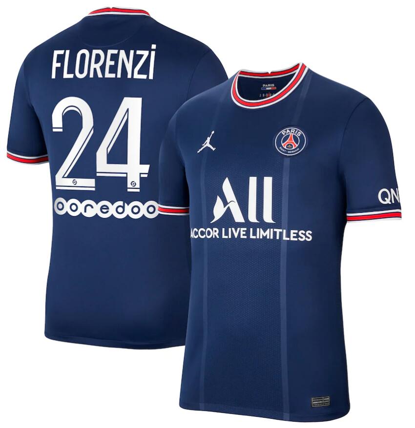 2021/22 Maillot PSG Domicile Soccer Jersey Shirt Florenzi 24